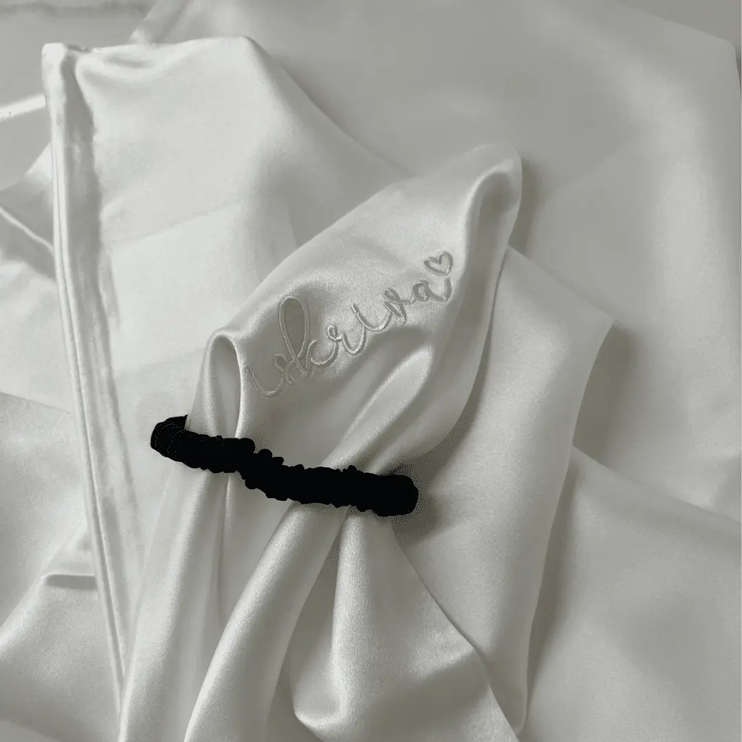 SET Svilena prevleka za vzglavnik in ozka elastika